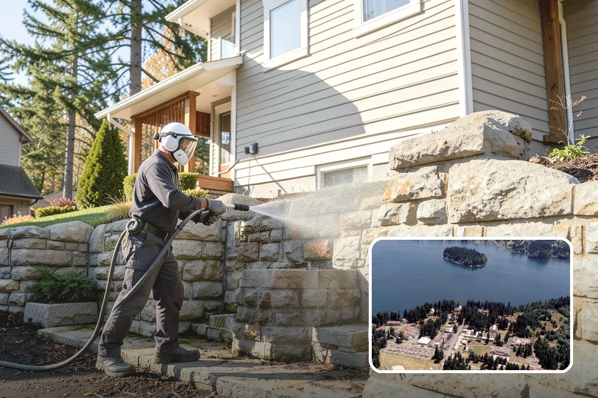 Composite Deck Cleaning in Lakewood, Pierce County, WA - Clears mold and algae from textured grain