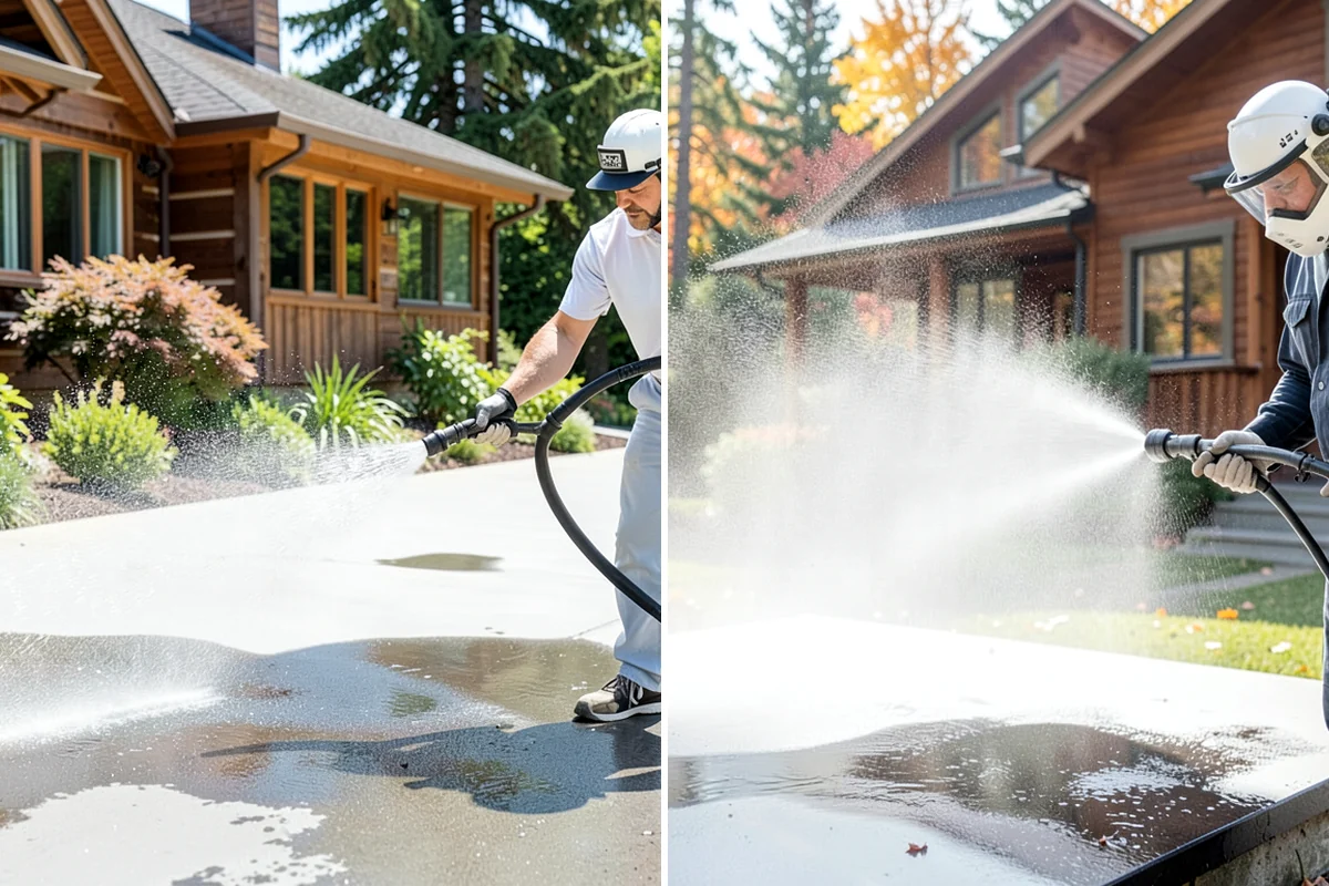 Composite Deck Cleaning in Lakewood, Pierce County, WA - Clear the deck and rinse loose debris