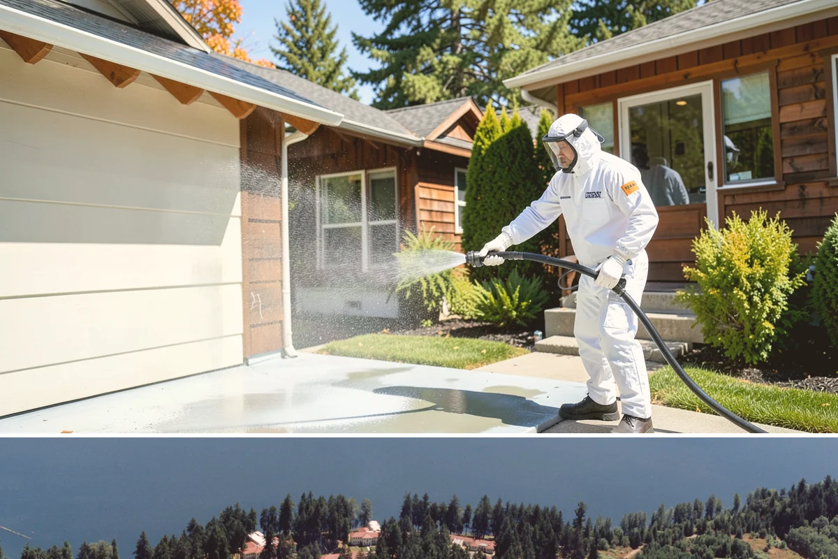 Composite Deck Cleaning in Lakewood, Pierce County, WA - Composite decks can be cleaned spring through fall, ideally before summer entertaining.