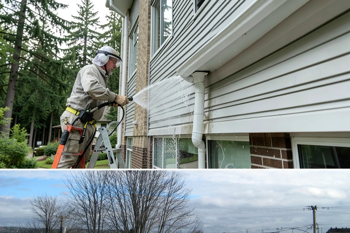 Composite Deck Cleaning in Langley, Island County, WA - Composite decks can be cleaned spring through fall, ideally before summer entertaining.