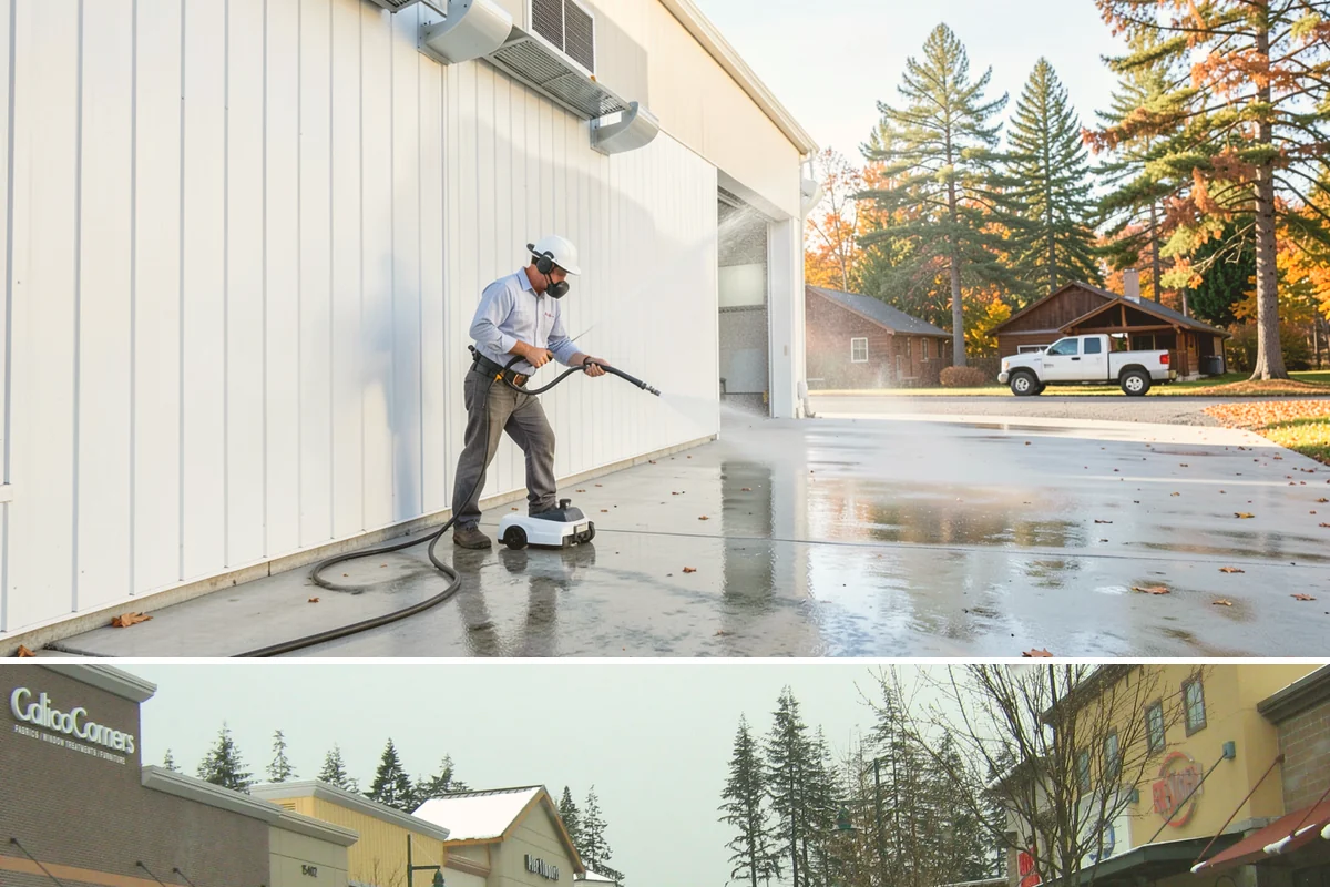 Composite Deck Cleaning in Mill Creek, Snohomish County, WA - Composite decks can be cleaned spring through fall, ideally before summer entertaining.
