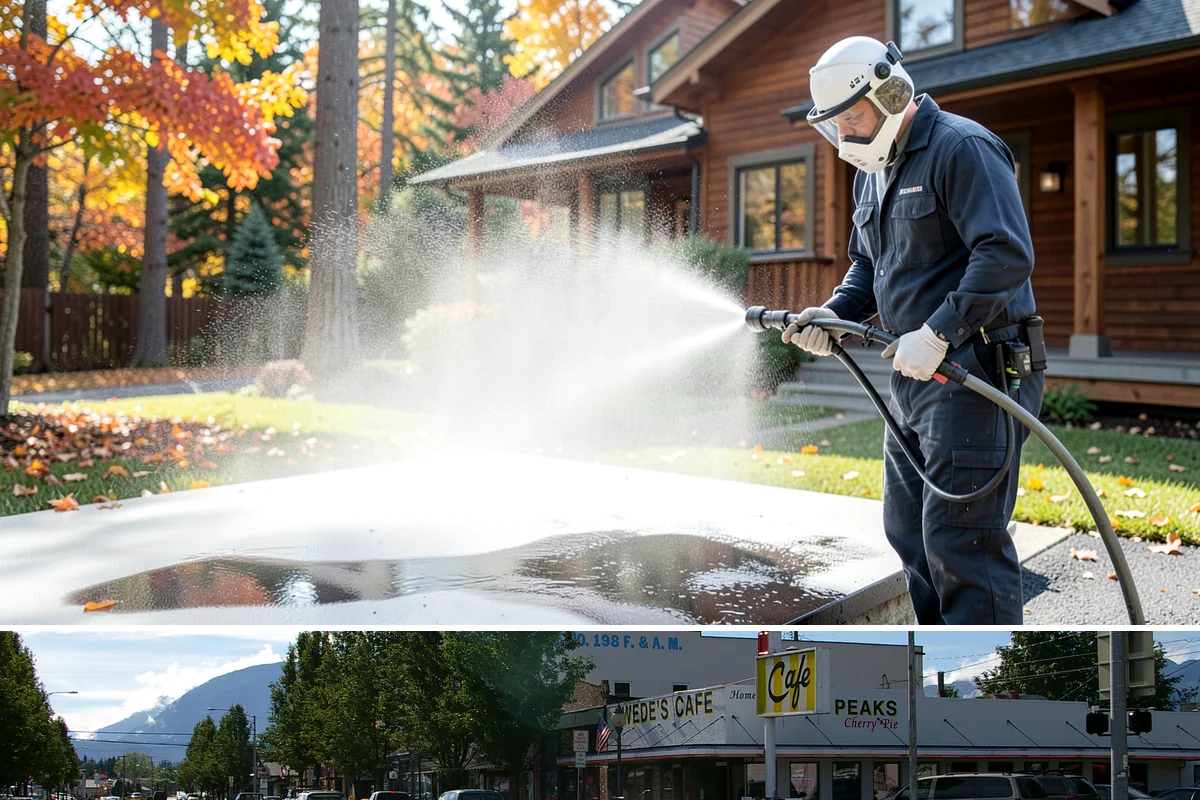 Composite Deck Cleaning in North Bend, King County, WA - Composite decks can be cleaned spring through fall, ideally before summer entertaining.