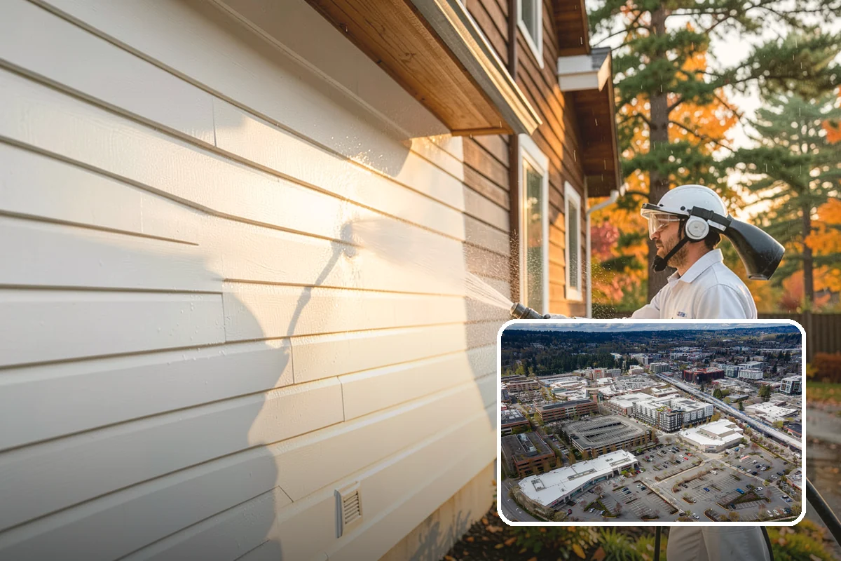Composite Deck Cleaning in Redmond, King County, WA - Clears mold and algae from textured grain