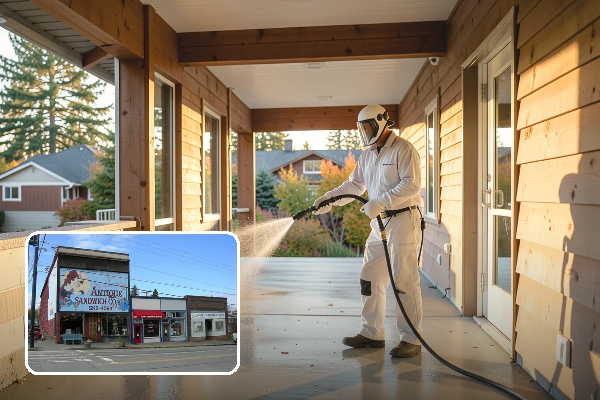 Composite Deck Cleaning in Ruston, Pierce County, WA - Clears mold and algae from textured grain