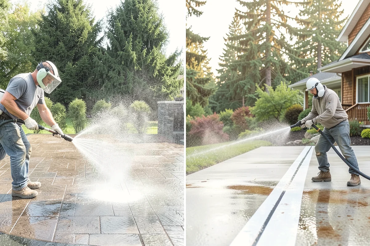 Composite Deck Cleaning in Ruston, Pierce County, WA - Clear the deck and rinse loose debris