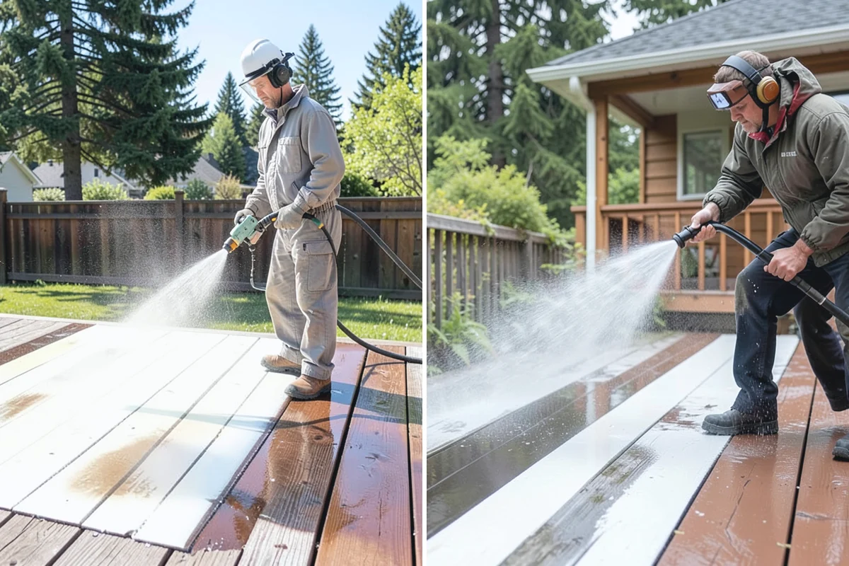 Composite Deck Cleaning in Skykomish, King County, WA - Clear the deck and rinse loose debris