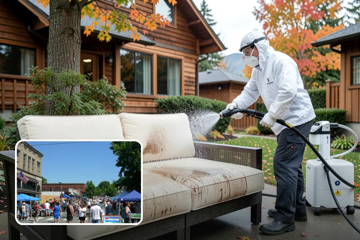 Composite Deck Cleaning in Snohomish, Snohomish County, WA - Clears mold and algae from textured grain