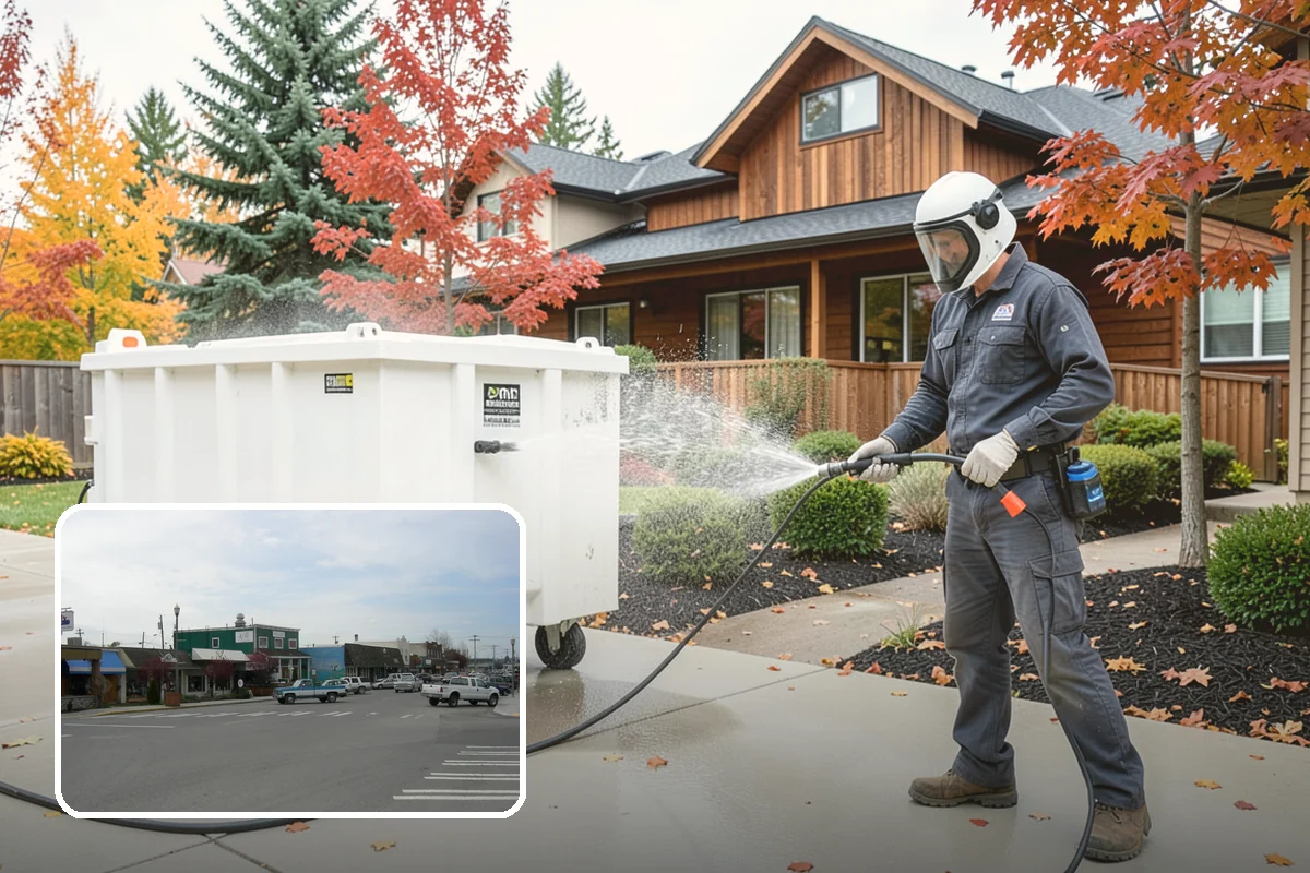 Composite Deck Cleaning in Stanwood, Snohomish County, WA - Clears mold and algae from textured grain