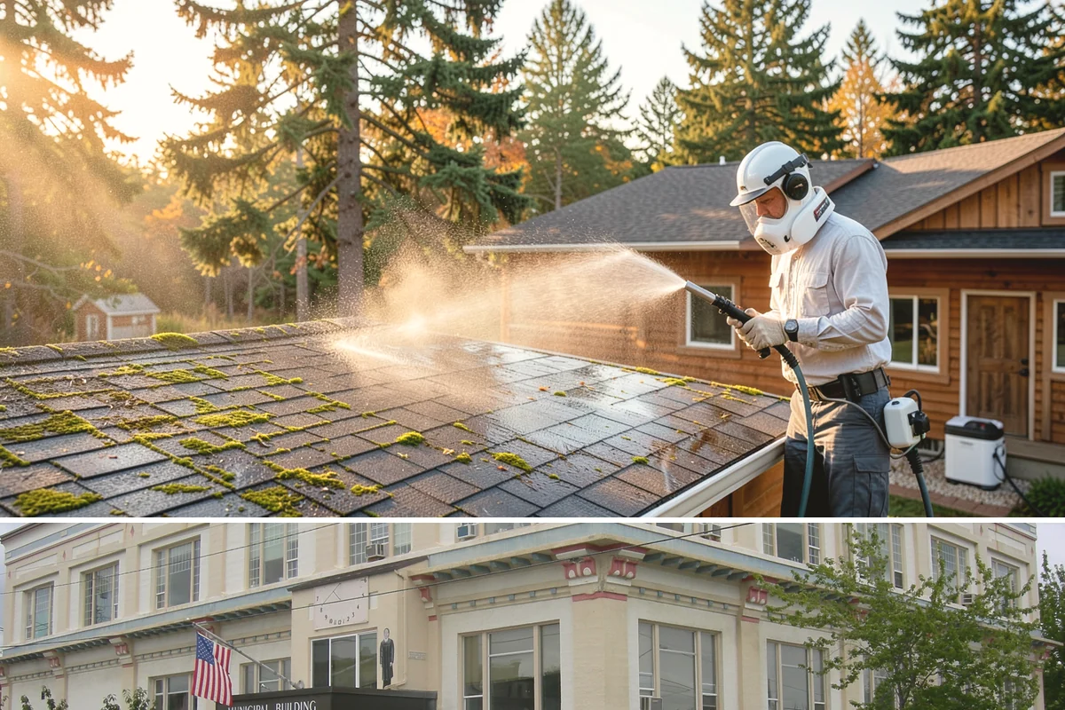 Composite Fence Cleaning in Anacortes, Skagit County, WA - Clean composite in late spring or summer so shaded panels dry before the mildew has a chance to reestablish.