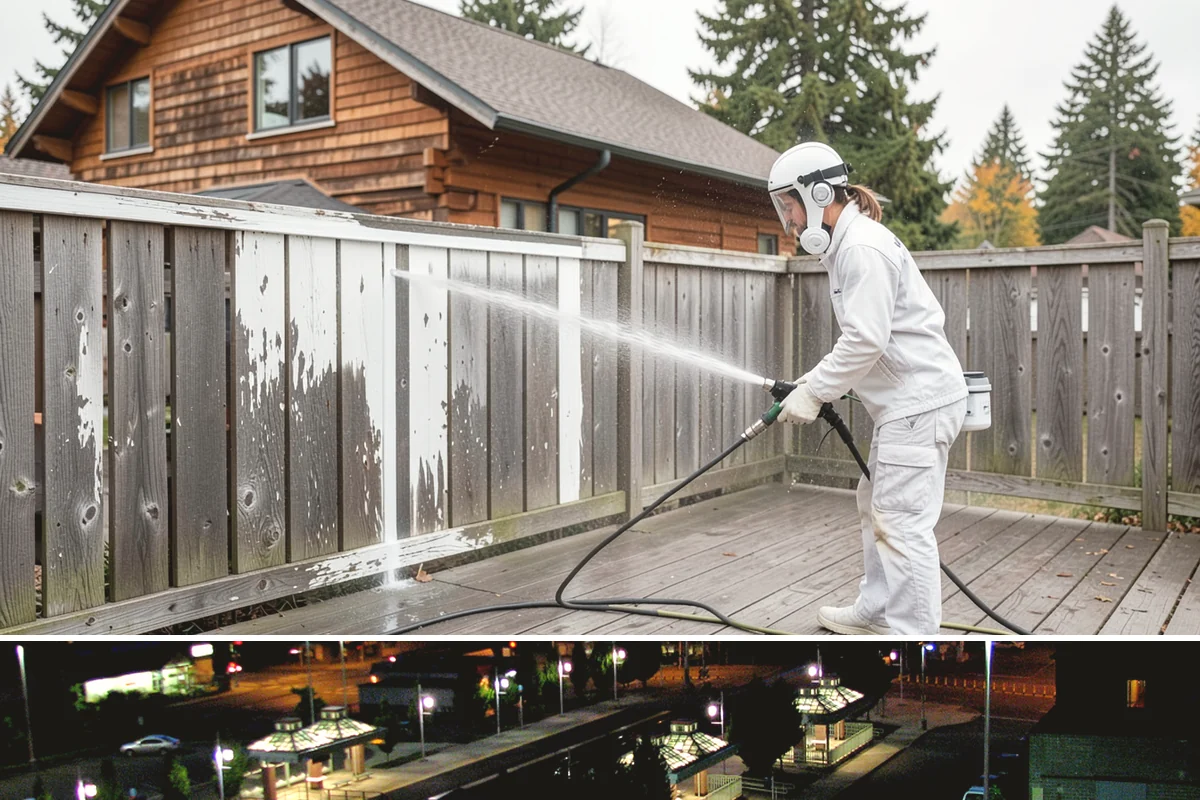 Composite Fence Cleaning in Auburn, King County, WA - Clean composite in late spring or summer so shaded panels dry before the mildew has a chance to reestablish.