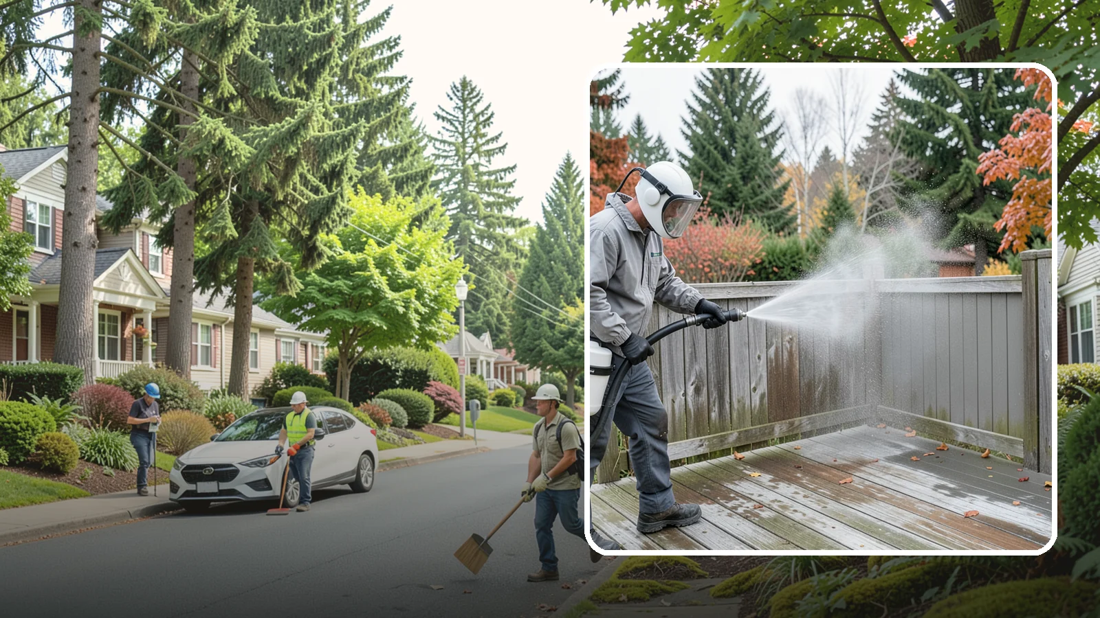 Composite Fence Cleaning in Beaux Arts Village, King County, WA - Manufacturer-safe cleaning that clears mildew from composite fencing without voiding the finish or warranty.