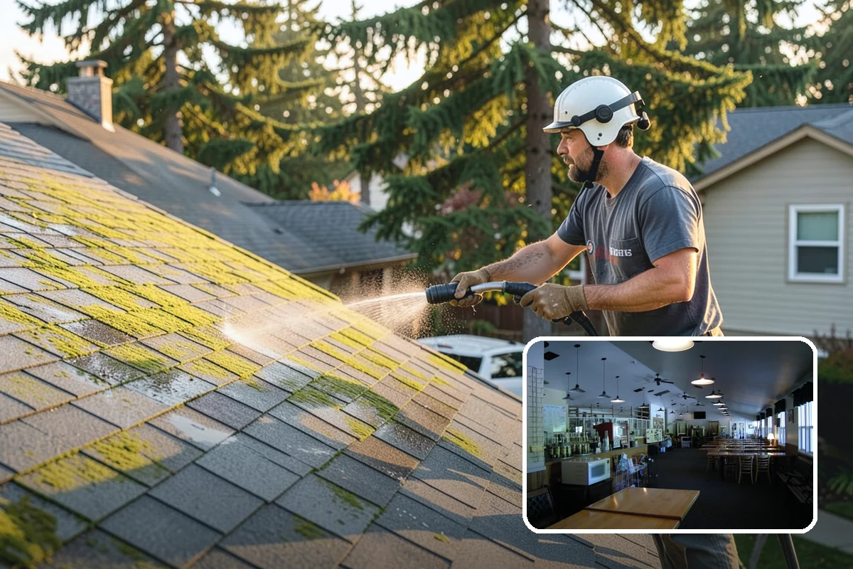Composite Fence Cleaning in Black Diamond, King County, WA - Removes mildew that settles into the composite grain texture