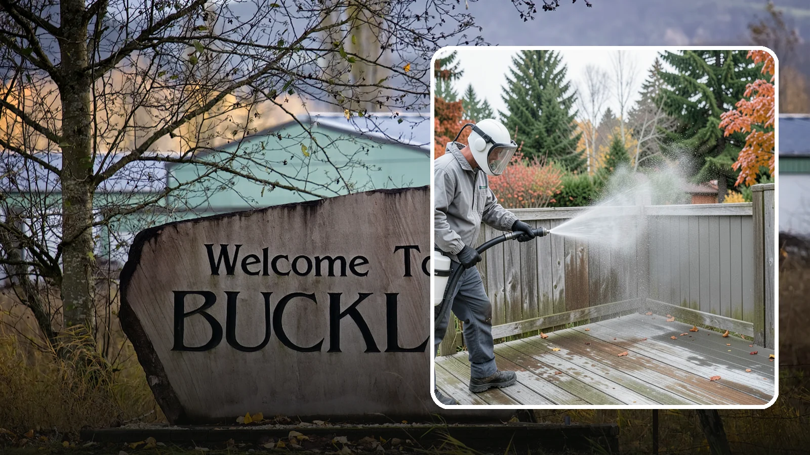 Composite Fence Cleaning in Buckley, Pierce County, WA - Manufacturer-safe cleaning that clears mildew from composite fencing without voiding the finish or warranty.