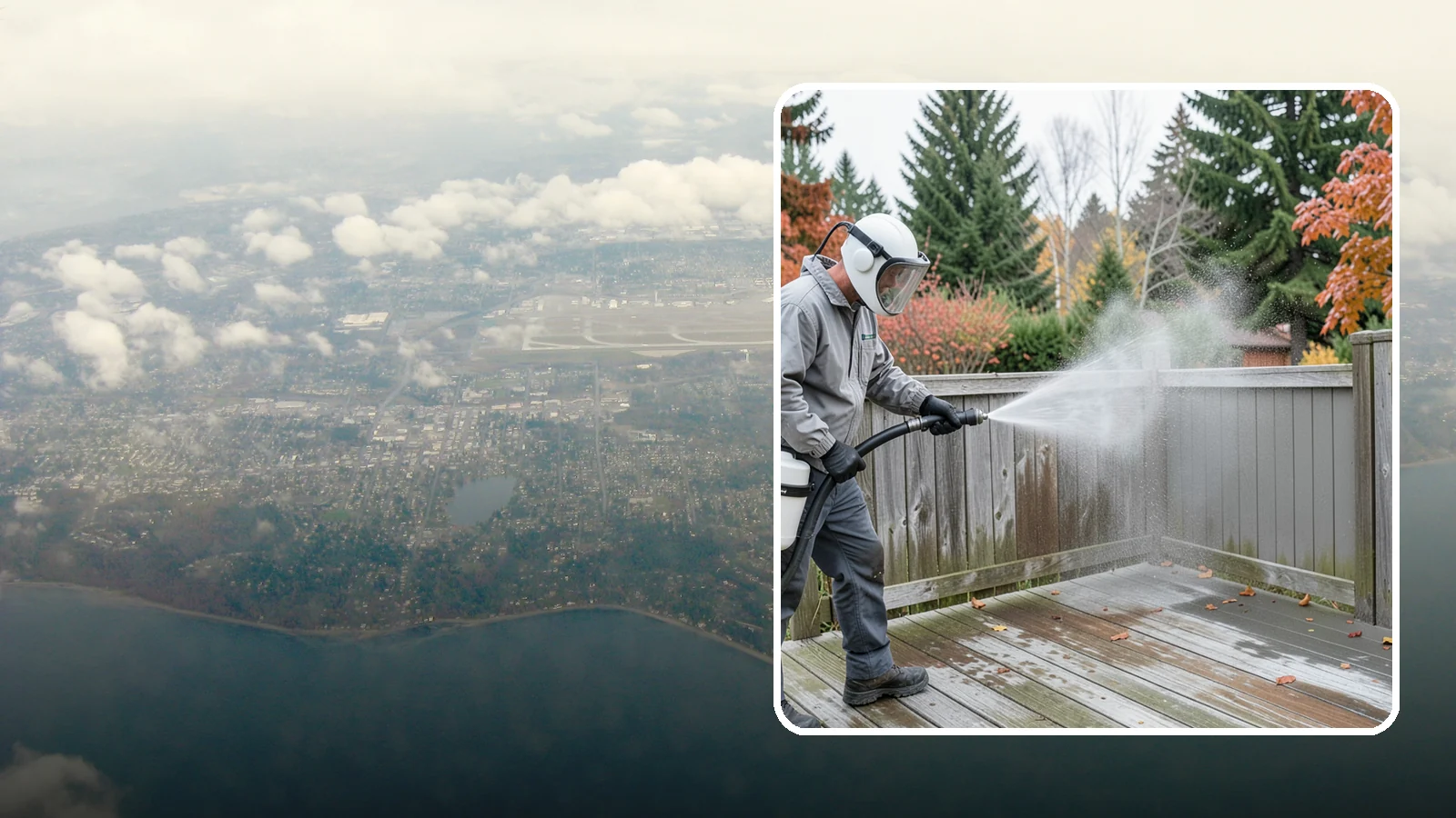 Composite Fence Cleaning in Burien, King County, WA - Manufacturer-safe cleaning that clears mildew from composite fencing without voiding the finish or warranty.