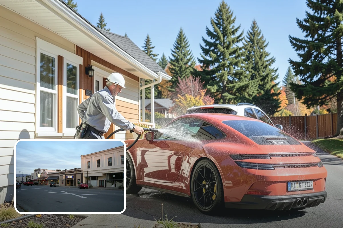 Composite Fence Cleaning in Burlington, Skagit County, WA - Removes mildew that settles into the composite grain texture