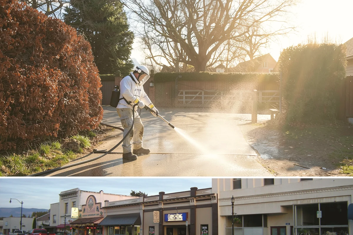 Composite Fence Cleaning in Burlington, Skagit County, WA - Clean composite in late spring or summer so shaded panels dry before the mildew has a chance to reestablish.