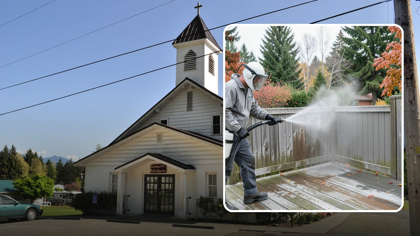 Composite Fence Cleaning in Concrete, Skagit County, WA - Manufacturer-safe cleaning that clears mildew from composite fencing without voiding the finish or warranty.