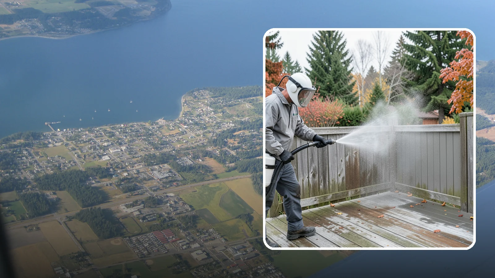 Composite Fence Cleaning in Coupeville, Island County, WA - Manufacturer-safe cleaning that clears mildew from composite fencing without voiding the finish or warranty.