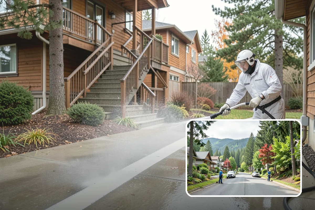 Composite Fence Cleaning in Darrington, Snohomish County, WA - Removes mildew that settles into the composite grain texture
