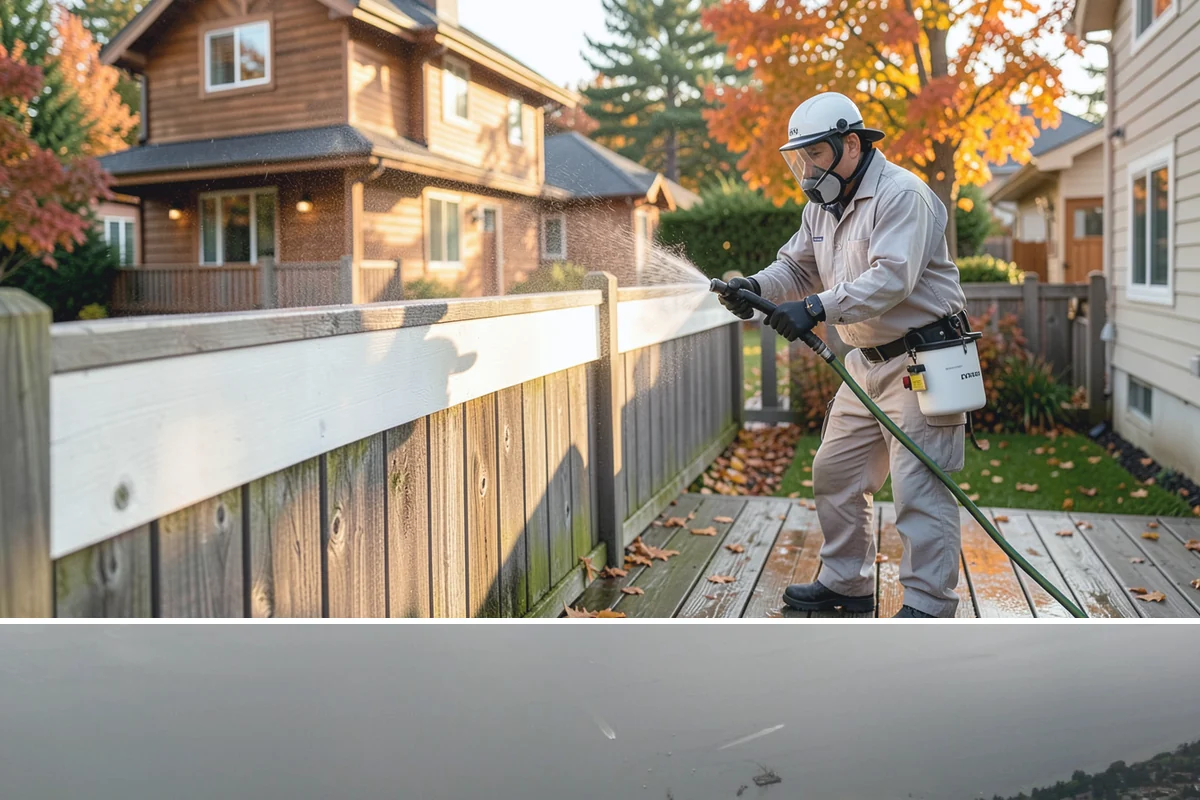 Composite Fence Cleaning in Des Moines, King County, WA - Clean composite in late spring or summer so shaded panels dry before the mildew has a chance to reestablish.