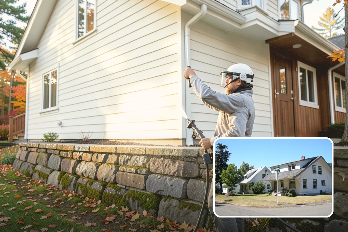 Composite Fence Cleaning in DuPont, Pierce County, WA - Removes mildew that settles into the composite grain texture