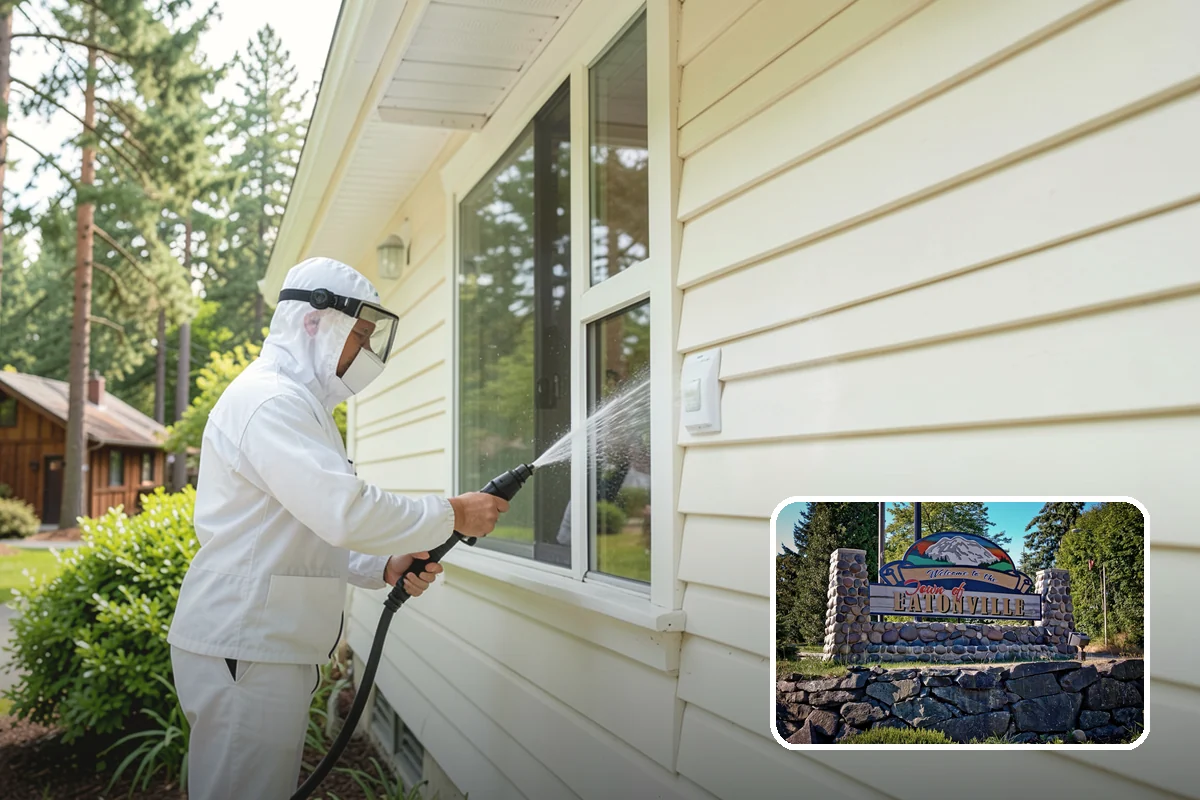 Composite Fence Cleaning in Eatonville, Pierce County, WA - Removes mildew that settles into the composite grain texture