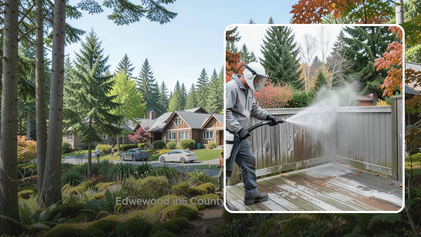 Composite Fence Cleaning in Edgewood, Pierce County, WA - Manufacturer-safe cleaning that clears mildew from composite fencing without voiding the finish or warranty.