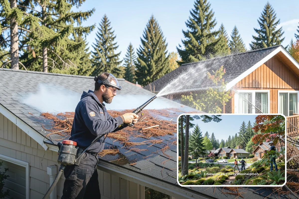 Composite Fence Cleaning in Edgewood, Pierce County, WA - Removes mildew that settles into the composite grain texture