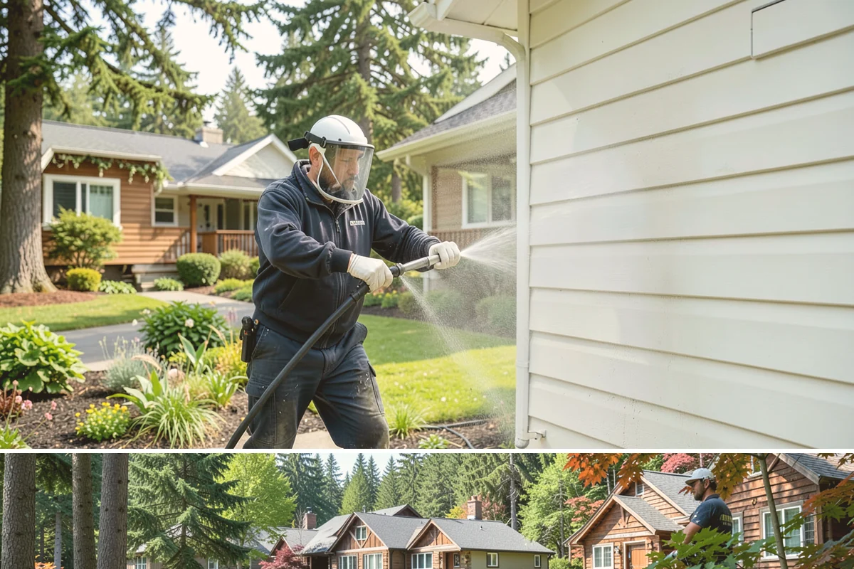 Composite Fence Cleaning in Edgewood, Pierce County, WA - Clean composite in late spring or summer so shaded panels dry before the mildew has a chance to reestablish.