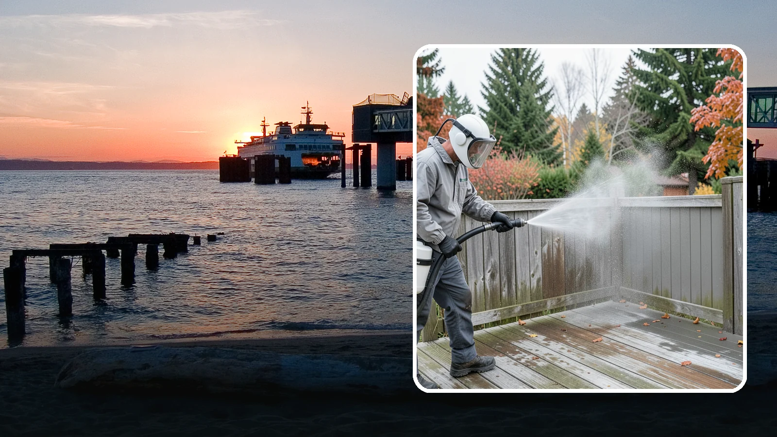 Composite Fence Cleaning in Edmonds, Snohomish County, WA - Manufacturer-safe cleaning that clears mildew from composite fencing without voiding the finish or warranty.