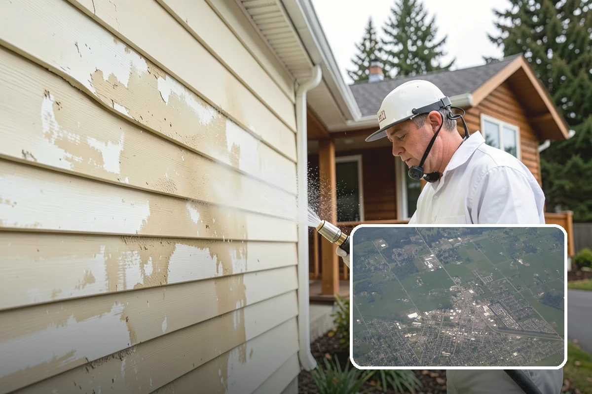 Composite Fence Cleaning in Enumclaw, King County, WA - Removes mildew that settles into the composite grain texture