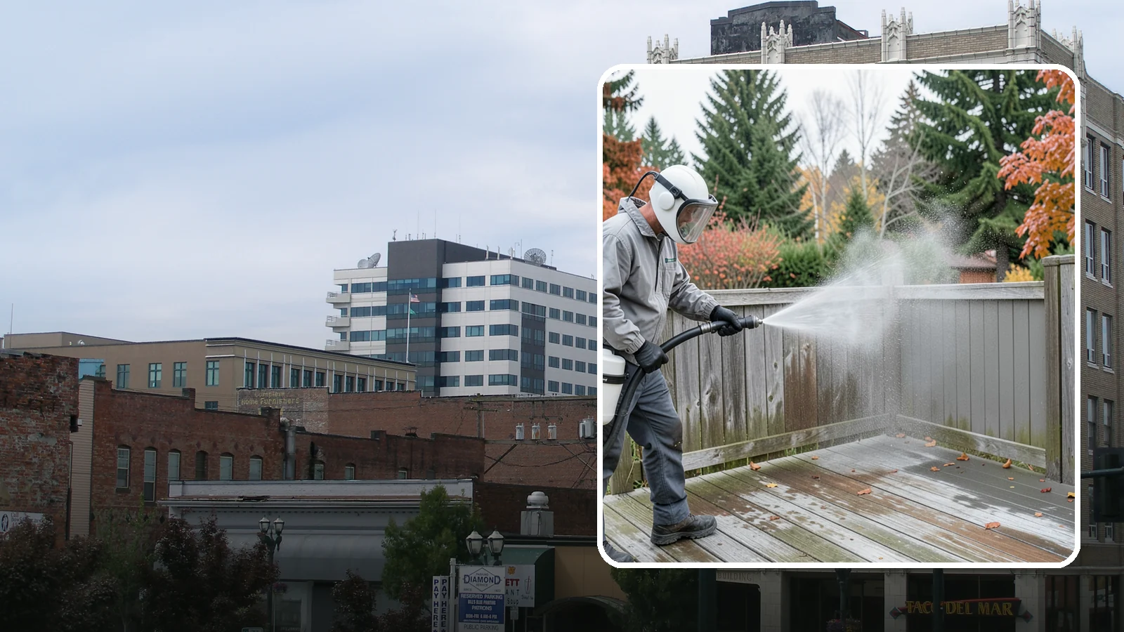Composite Fence Cleaning in Everett, Snohomish County, WA - Manufacturer-safe cleaning that clears mildew from composite fencing without voiding the finish or warranty.