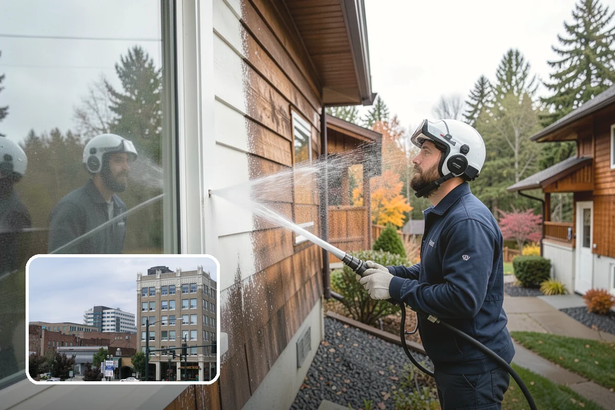Composite Fence Cleaning in Everett, Snohomish County, WA - Removes mildew that settles into the composite grain texture