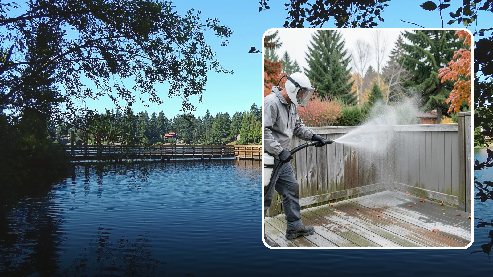Composite Fence Cleaning in Federal Way, King County, WA - Manufacturer-safe cleaning that clears mildew from composite fencing without voiding the finish or warranty.