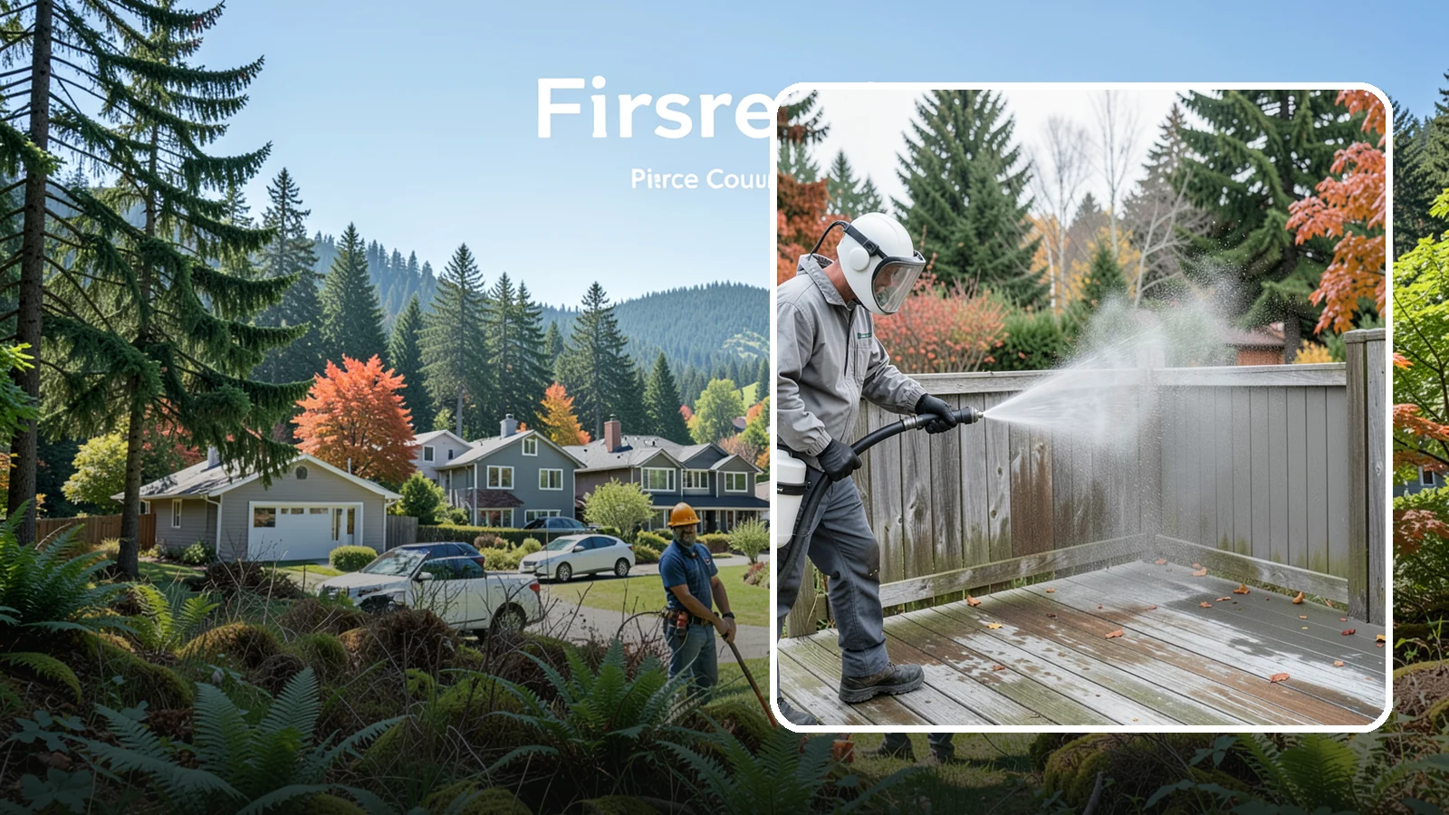 Composite Fence Cleaning in Fircrest, Pierce County, WA - Manufacturer-safe cleaning that clears mildew from composite fencing without voiding the finish or warranty.