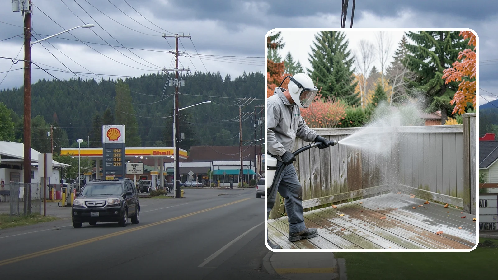 Composite Fence Cleaning in Granite Falls, Snohomish County, WA - Manufacturer-safe cleaning that clears mildew from composite fencing without voiding the finish or warranty.