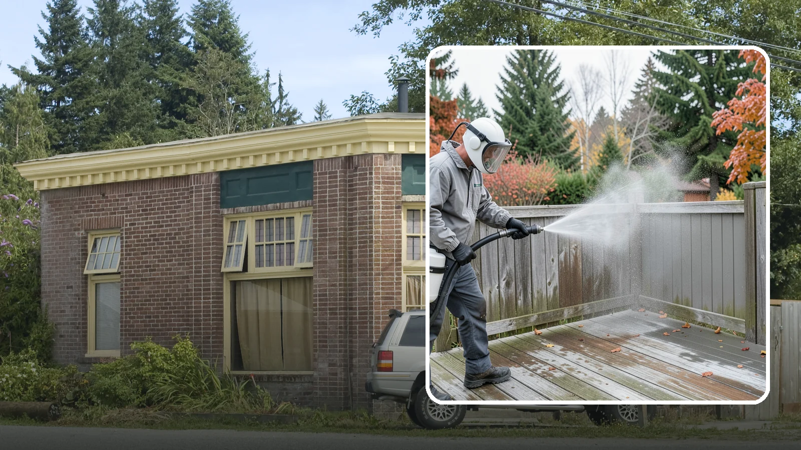 Composite Fence Cleaning in Hamilton, Skagit County, WA - Manufacturer-safe cleaning that clears mildew from composite fencing without voiding the finish or warranty.