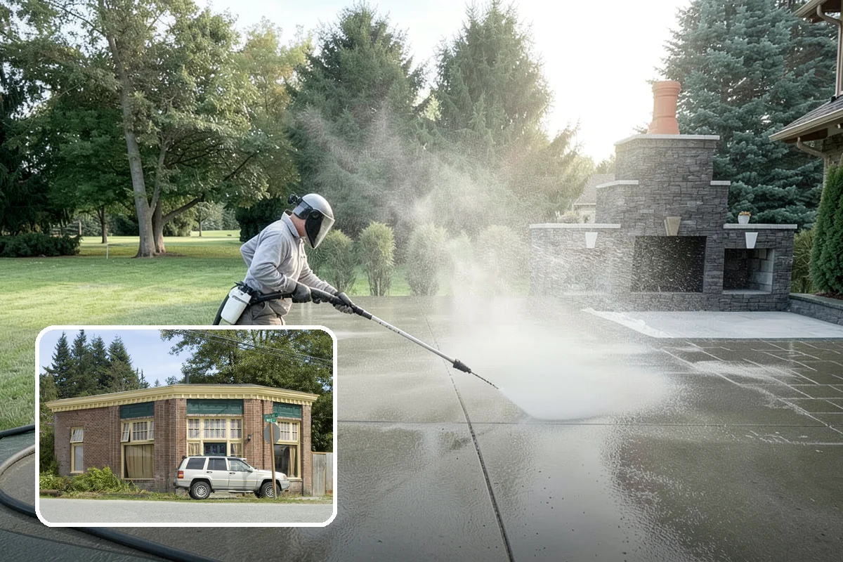 Composite Fence Cleaning in Hamilton, Skagit County, WA - Removes mildew that settles into the composite grain texture
