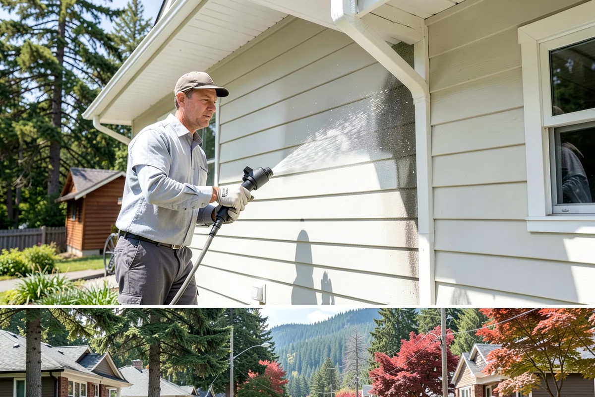 Composite Fence Cleaning in Hunts Point, King County, WA - Clean composite in late spring or summer so shaded panels dry before the mildew has a chance to reestablish.
