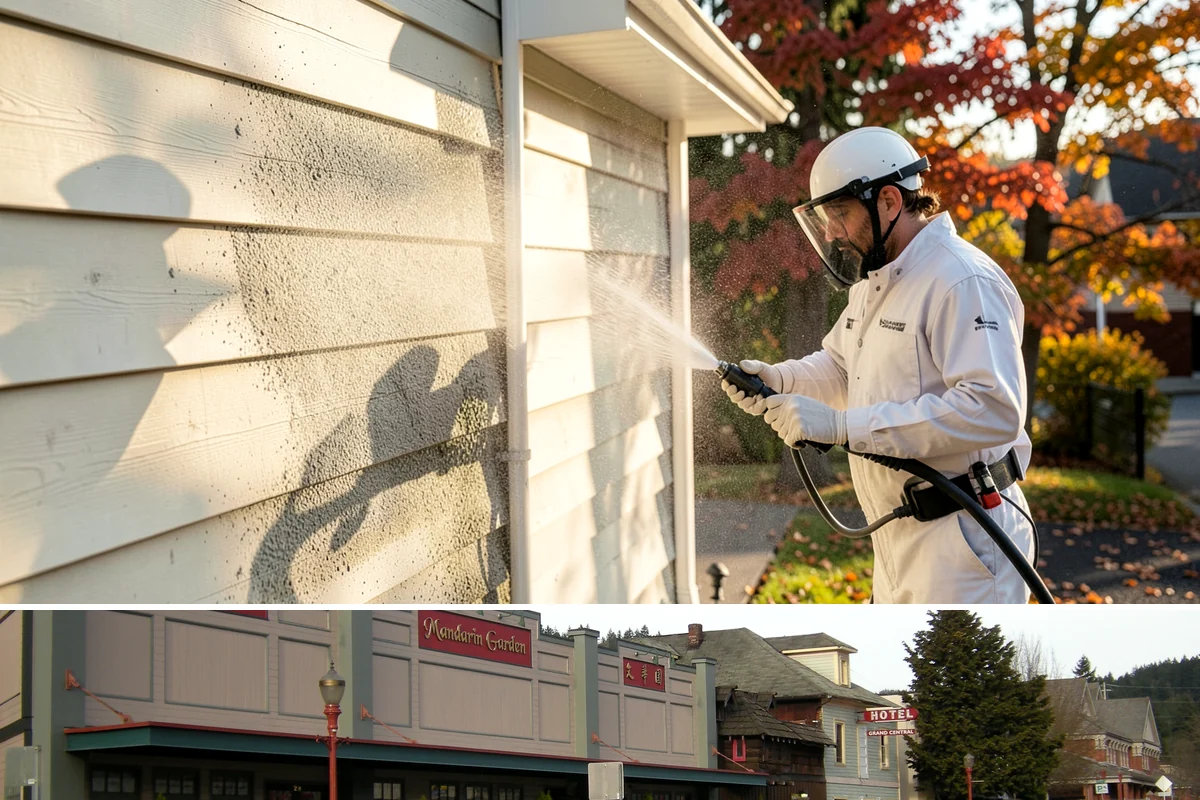 Composite Fence Cleaning in Issaquah, King County, WA - Clean composite in late spring or summer so shaded panels dry before the mildew has a chance to reestablish.