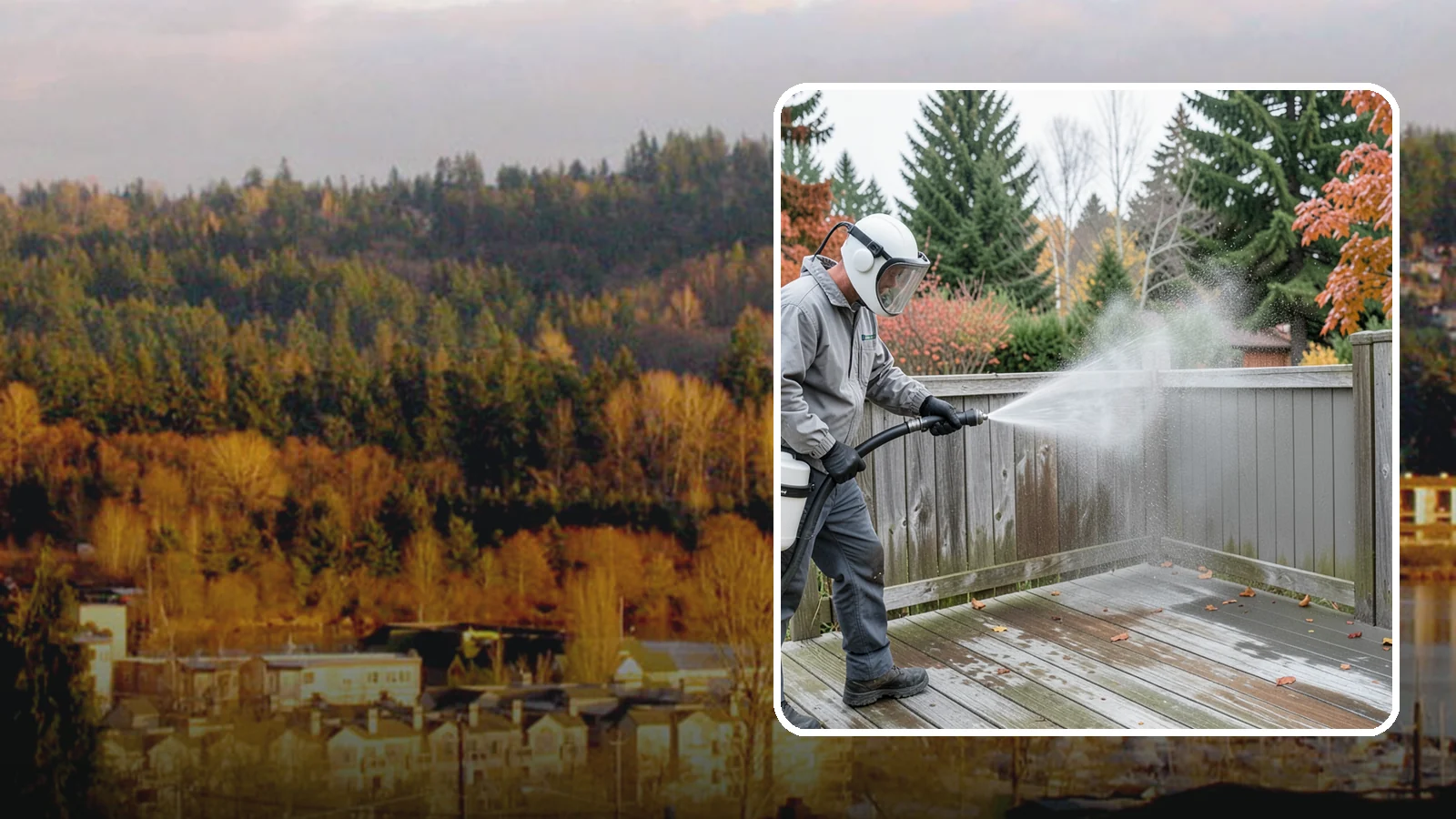 Composite Fence Cleaning in Kenmore, King County, WA - Manufacturer-safe cleaning that clears mildew from composite fencing without voiding the finish or warranty.
