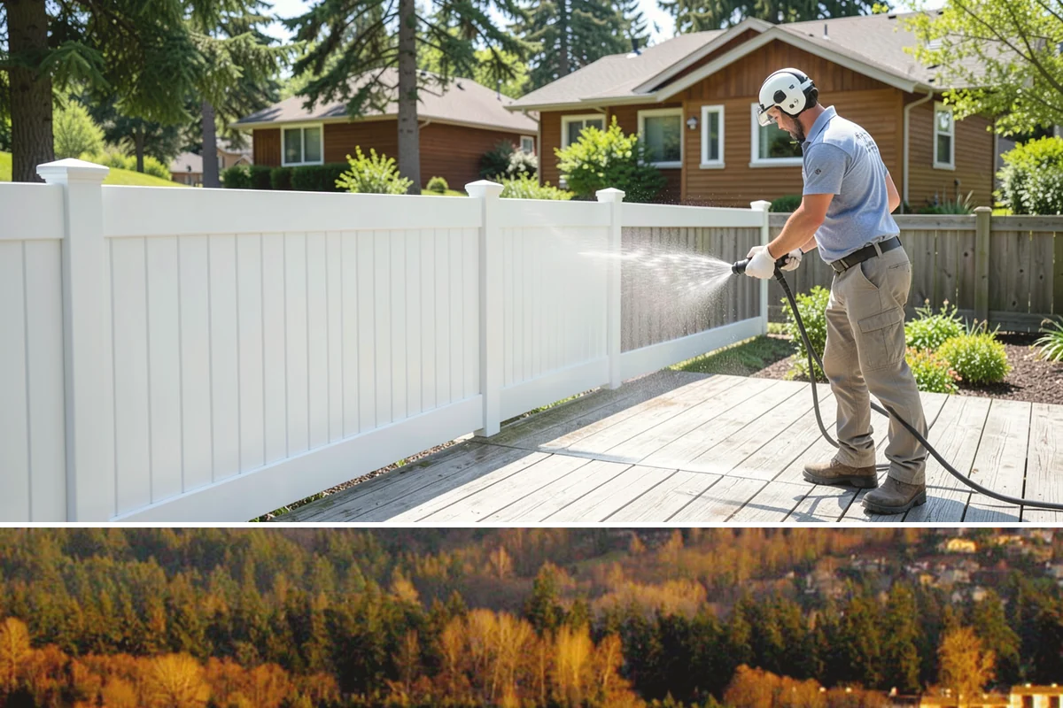 Composite Fence Cleaning in Kenmore, King County, WA - Clean composite in late spring or summer so shaded panels dry before the mildew has a chance to reestablish.