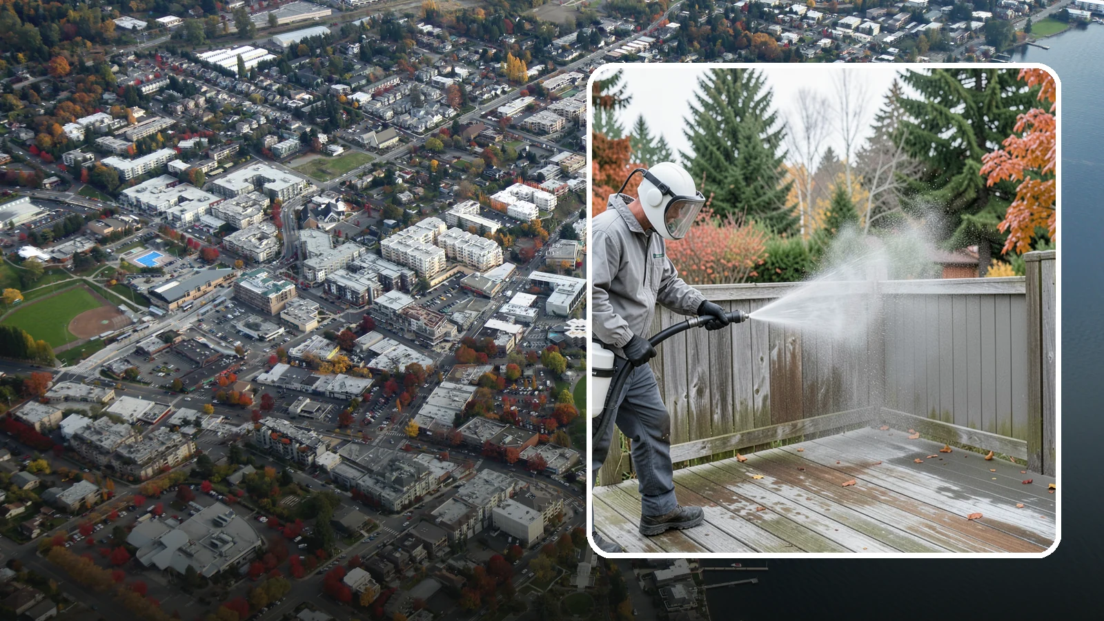 Composite Fence Cleaning in Kirkland, King County, WA - Manufacturer-safe cleaning that clears mildew from composite fencing without voiding the finish or warranty.