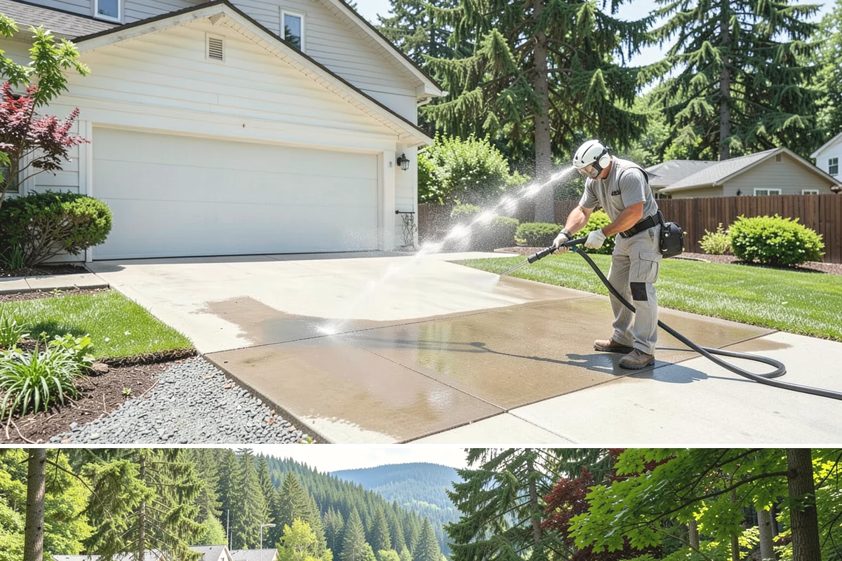 Composite Fence Cleaning in Lake Forest Park, King County, WA - Clean composite in late spring or summer so shaded panels dry before the mildew has a chance to reestablish.