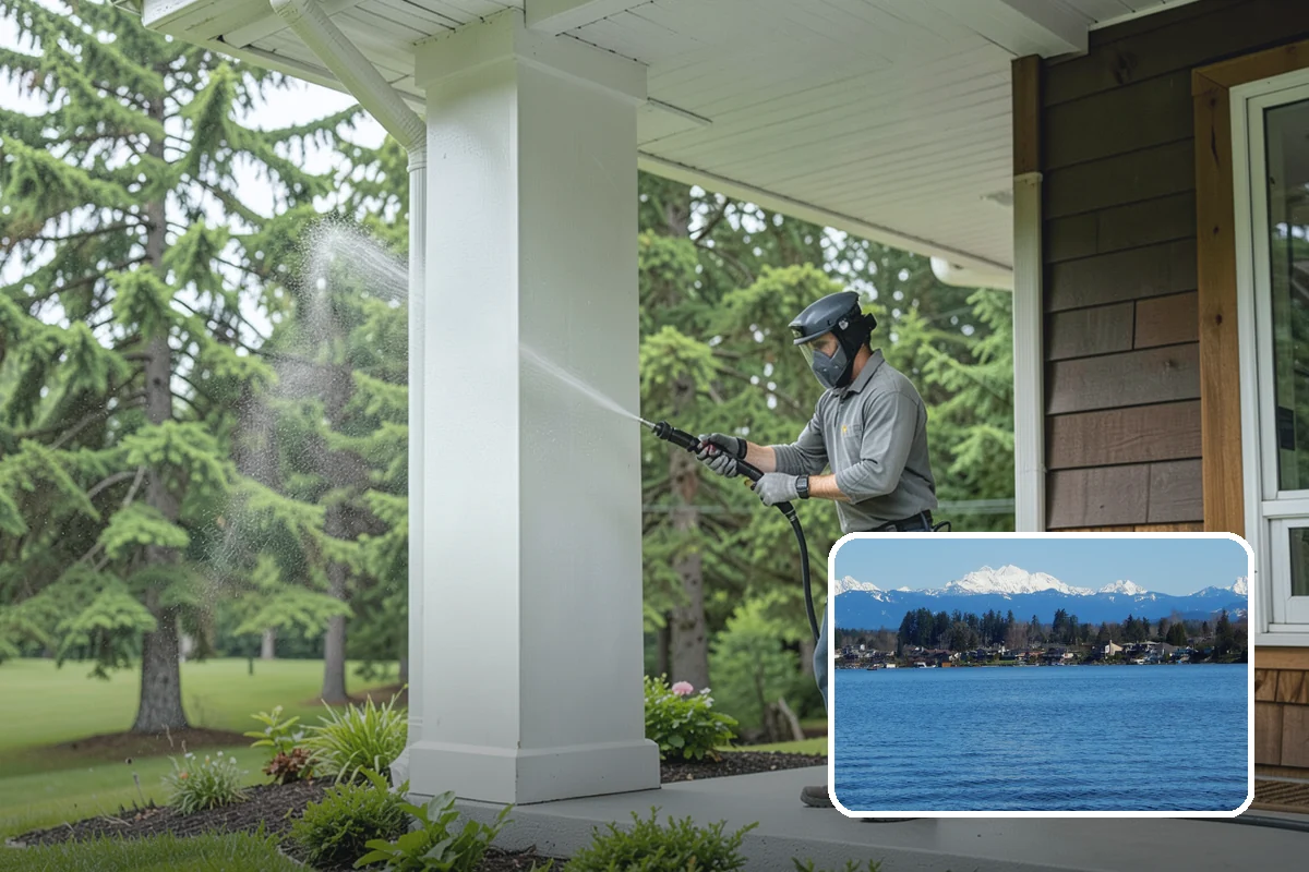 Composite Fence Cleaning in Lake Stevens, Snohomish County, WA - Removes mildew that settles into the composite grain texture