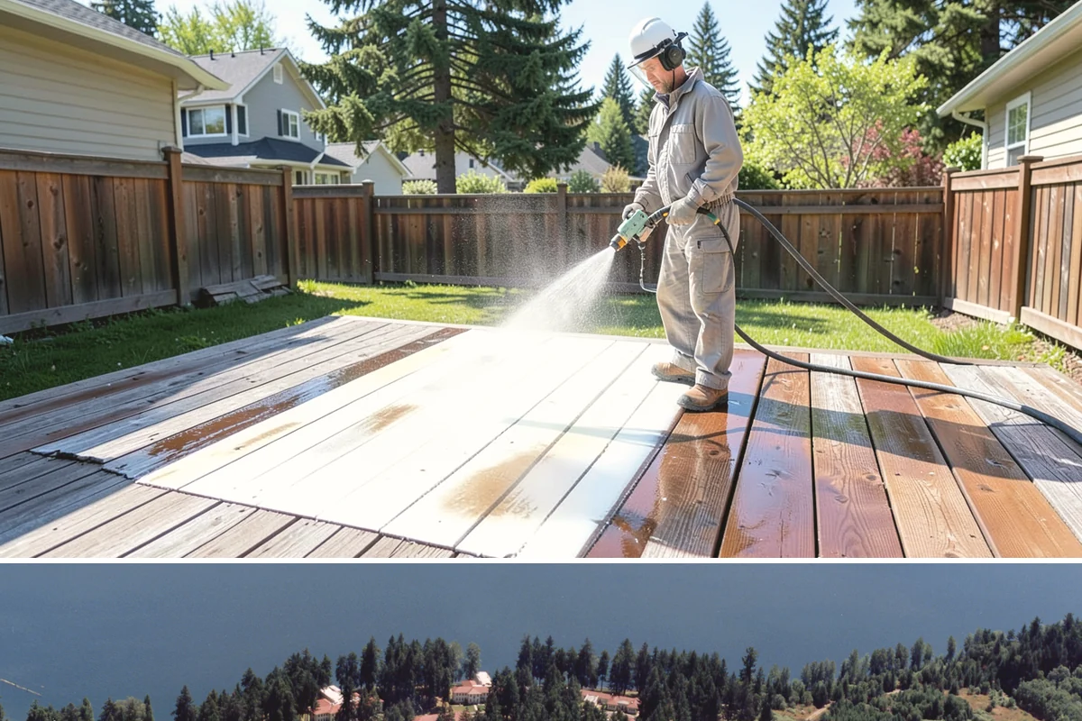Composite Fence Cleaning in Lakewood, Pierce County, WA - Clean composite in late spring or summer so shaded panels dry before the mildew has a chance to reestablish.