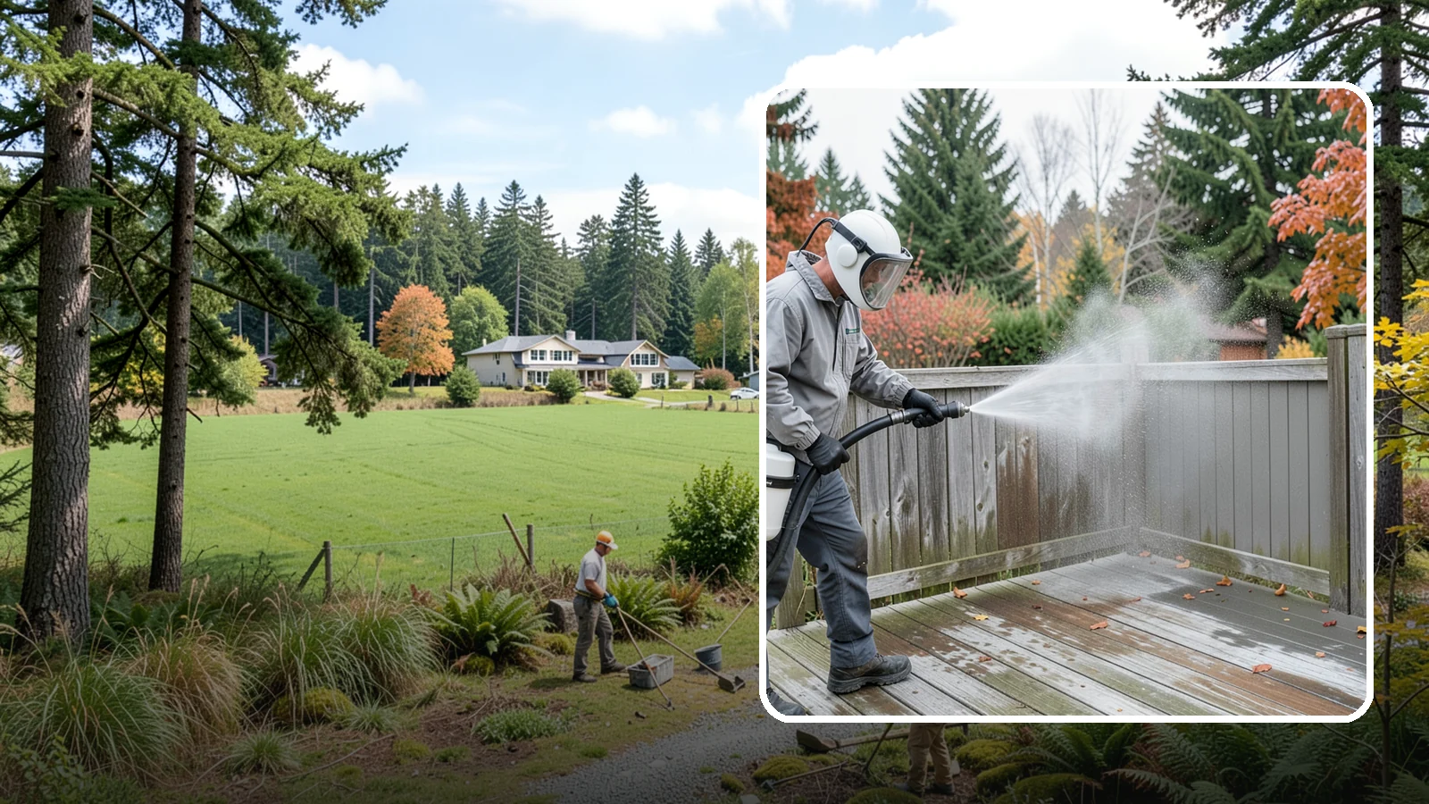 Composite Fence Cleaning in Lyman, Skagit County, WA - Manufacturer-safe cleaning that clears mildew from composite fencing without voiding the finish or warranty.
