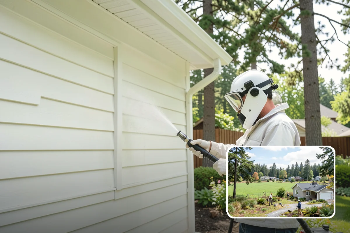Composite Fence Cleaning in Lyman, Skagit County, WA - Removes mildew that settles into the composite grain texture