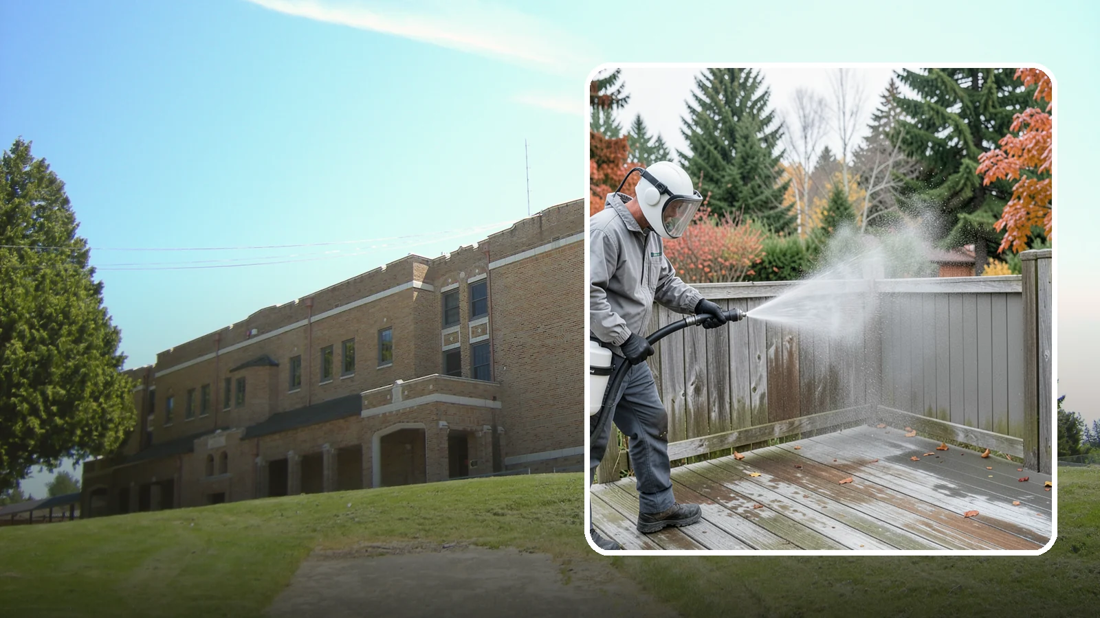 Composite Fence Cleaning in Maple Valley, King County, WA - Manufacturer-safe cleaning that clears mildew from composite fencing without voiding the finish or warranty.
