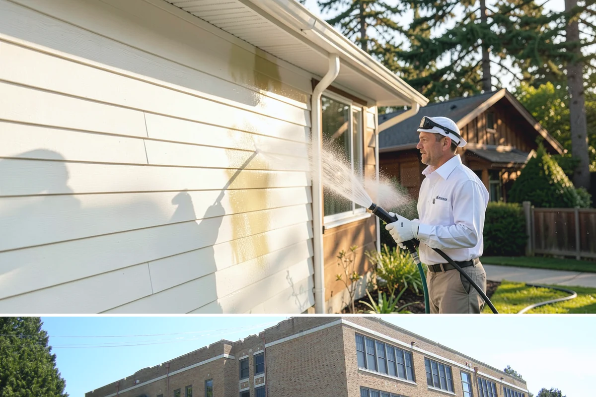 Composite Fence Cleaning in Maple Valley, King County, WA - Clean composite in late spring or summer so shaded panels dry before the mildew has a chance to reestablish.